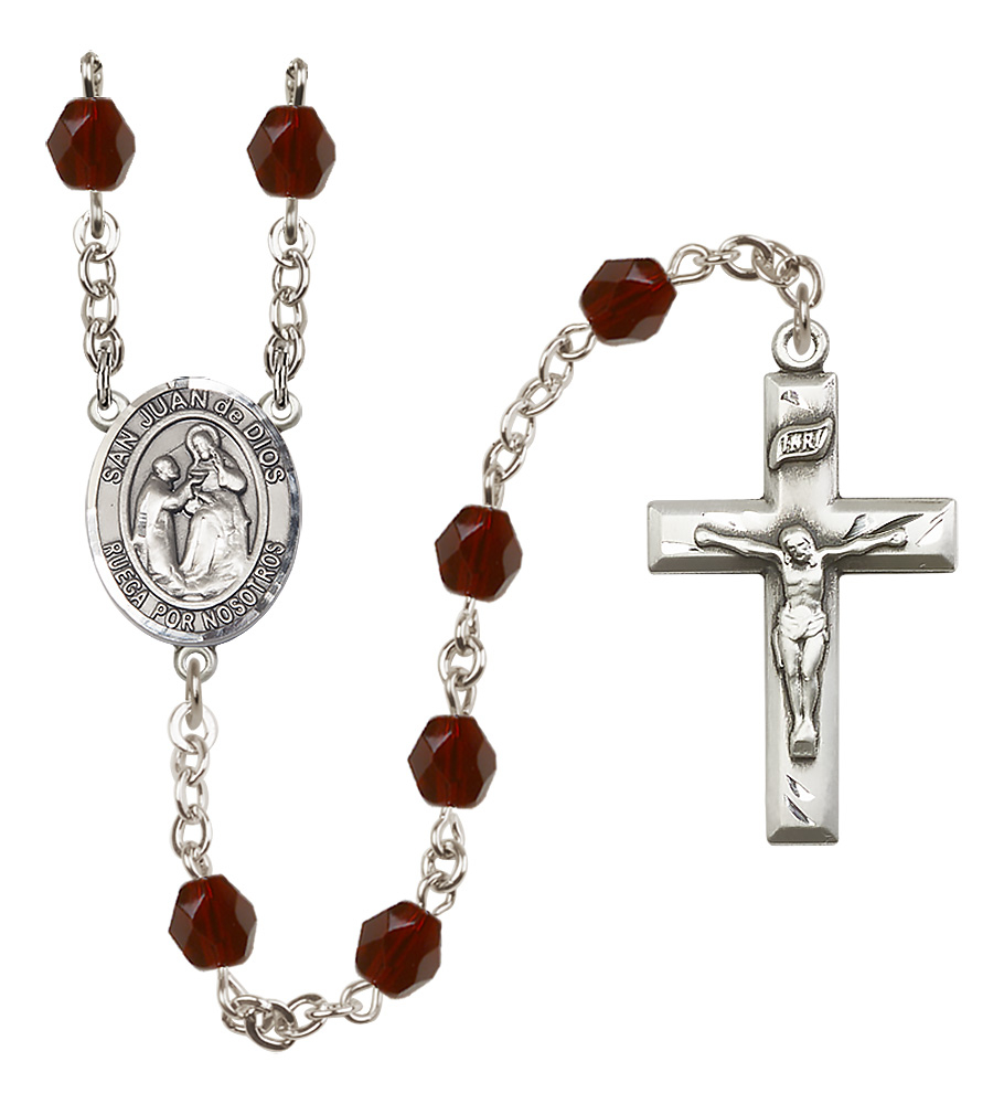 R6000 Series Rosary San Juan De Dios Garnet 190$